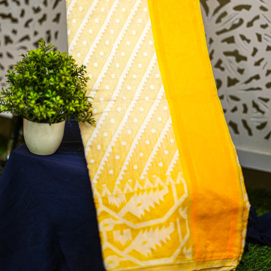 Korar Jamdani - Yellow