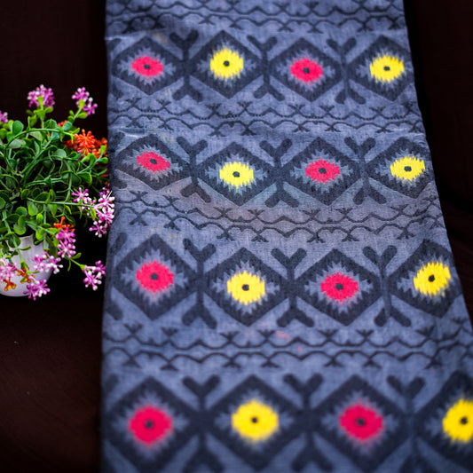 Soft Jamdani - Black