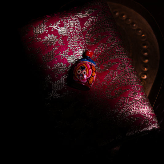 Rani Pink Benarasi - Pink & Golden Design