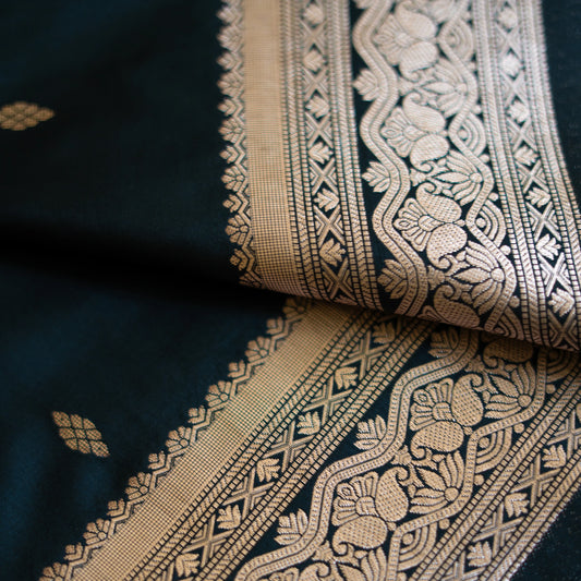 Self Kanjivaram - Black