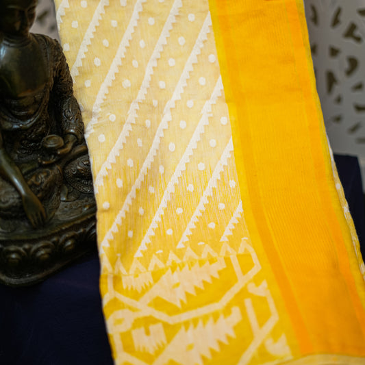 Korar Jamdani - Yellow