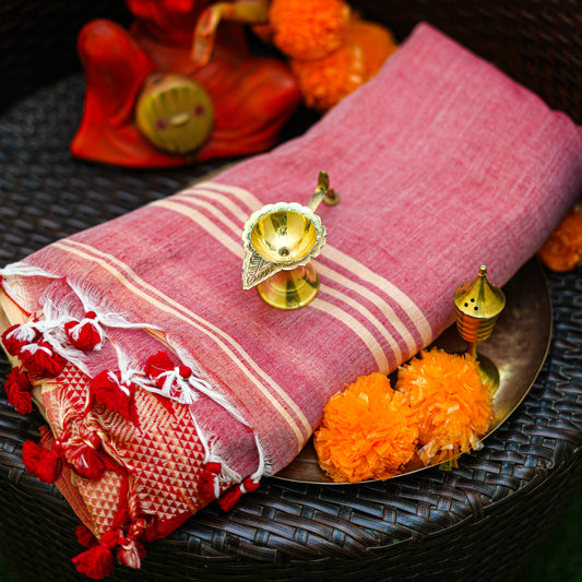 Handloom - Red & White