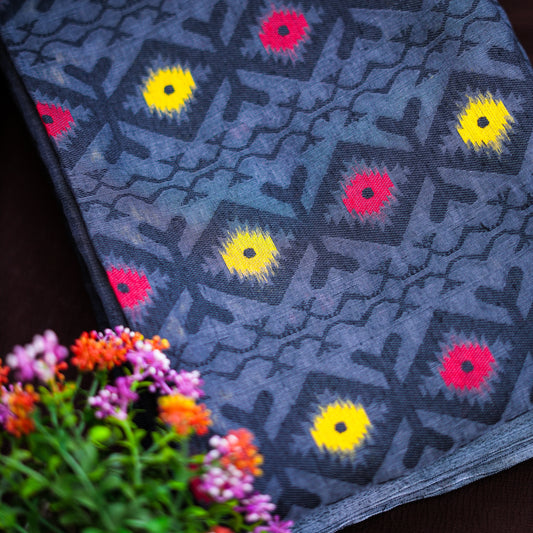 Soft Jamdani - Black