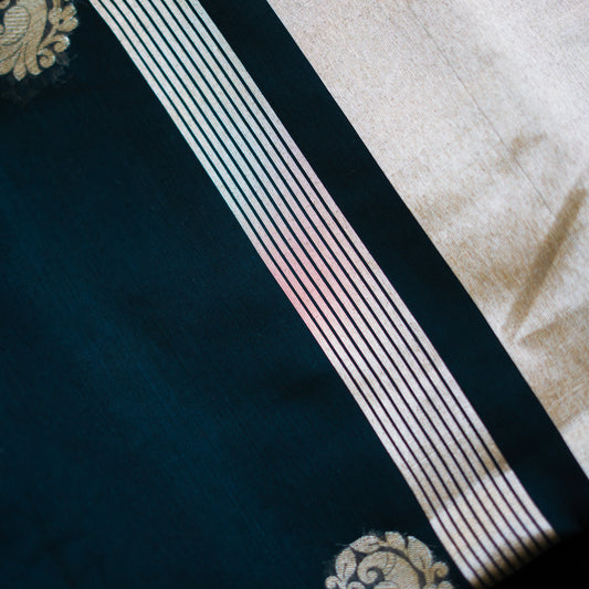 Muga Silk - Black & Broze